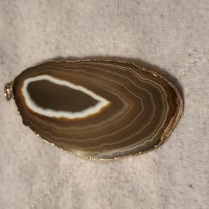 3inch agate pendant with .925 outline